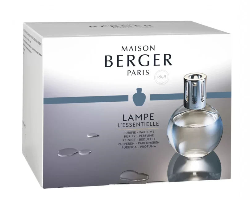 Lampe Berger Startersset Essentielle Ronde: een rondborstige lamp, een parfum met verfrissende watertonen: een nieuw ritueel krijgt een plekje in uw huis.