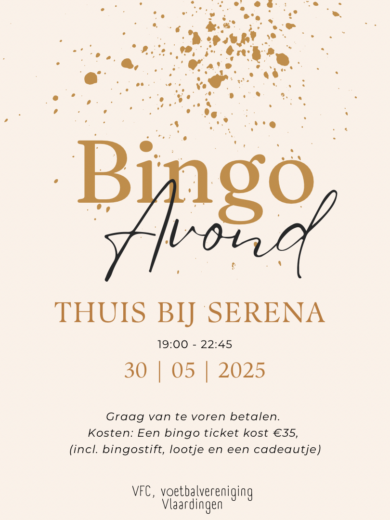 Bingo Toegangsticket 30 Mei