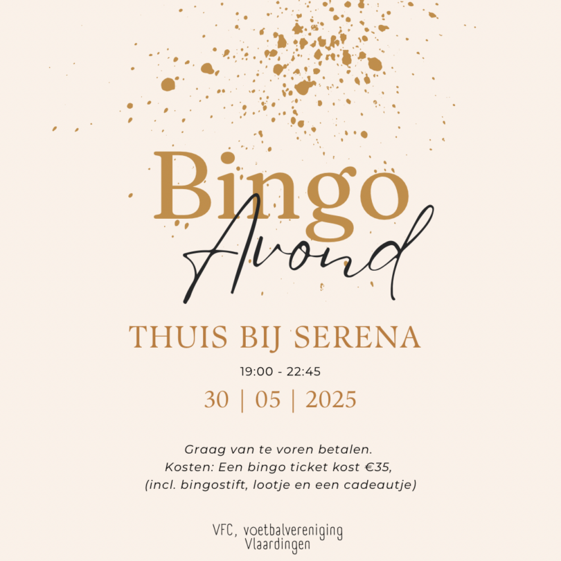 Bingo Toegangsticket 30 Mei